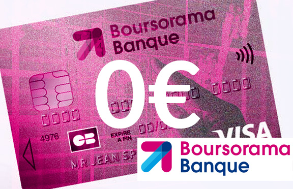 Boursorama Banque, la carte Welcome à 0€